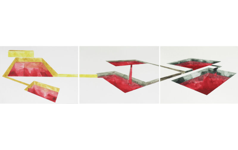 Bassins versants - Triptyque rouge